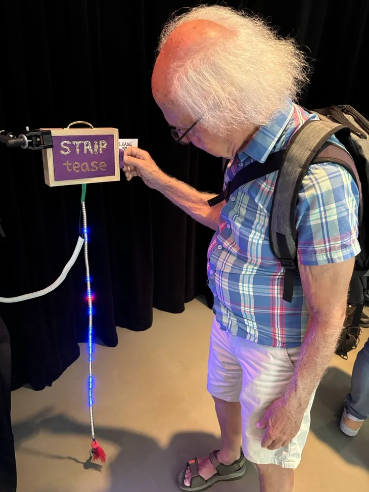 Strip Tease, a game played on a single strip of LEDs